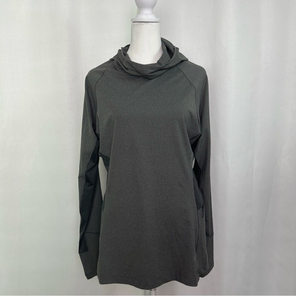 Mountain Hardwear Pullover Women Size Large Gray GHEE Long Sleeve Hoodie Hiking - Picture 2 of 9